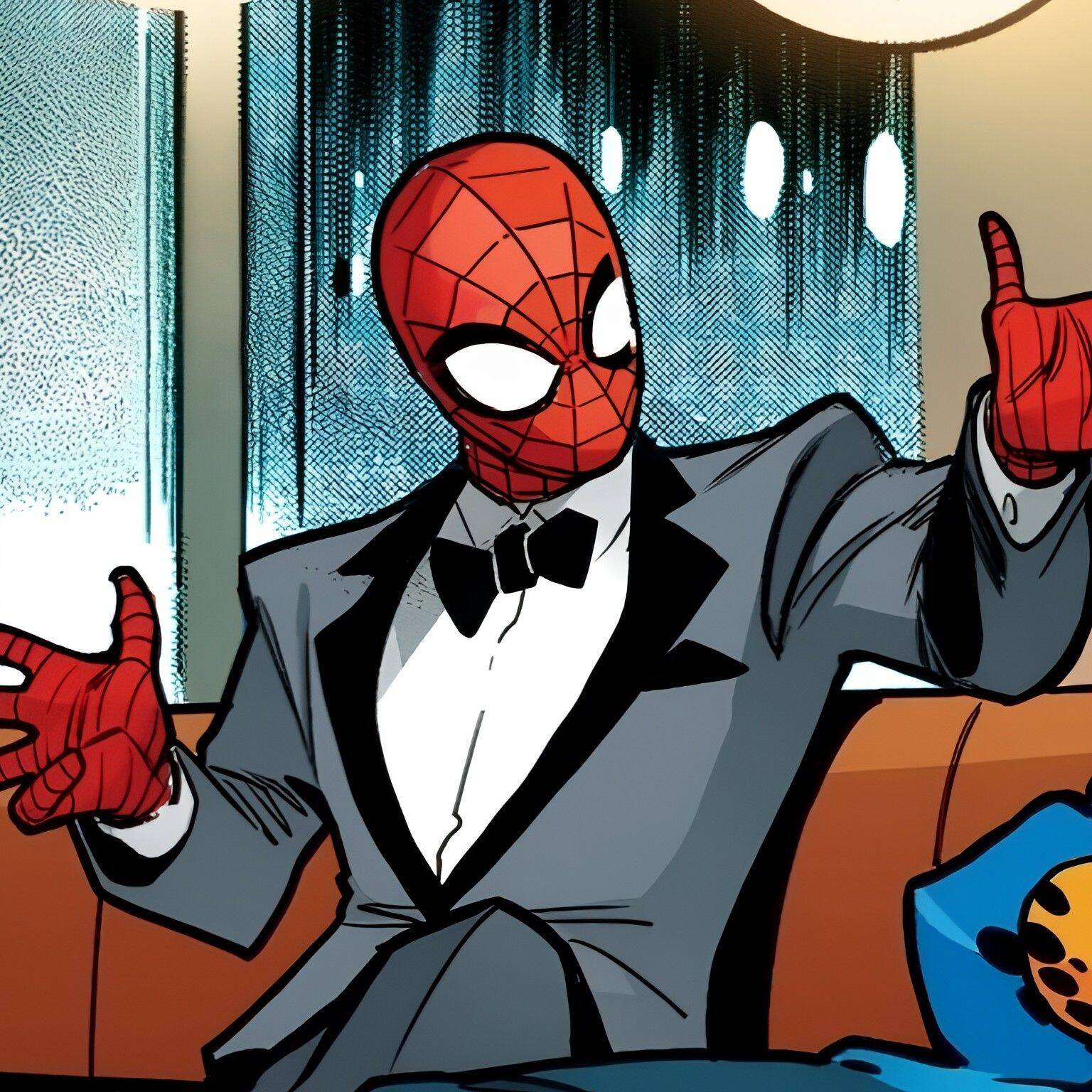 Spider Man pfp Profile Picture in a Classic Tuxedo Style