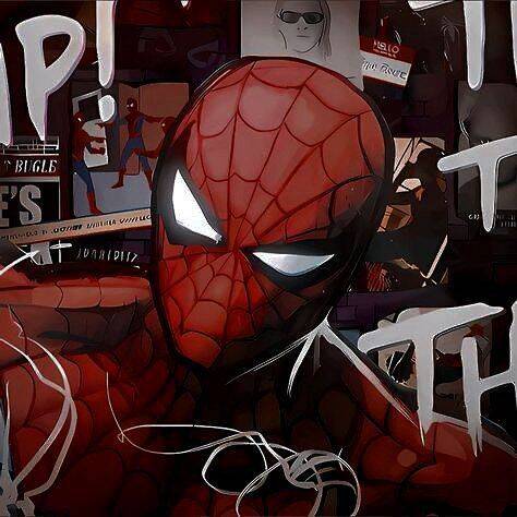 Spider Man pfp Profile Picture Close Up with Intense Eyes