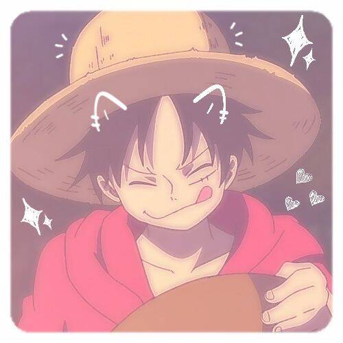 Cute Smiling Luffy pfp Profile Picture with Straw Hat