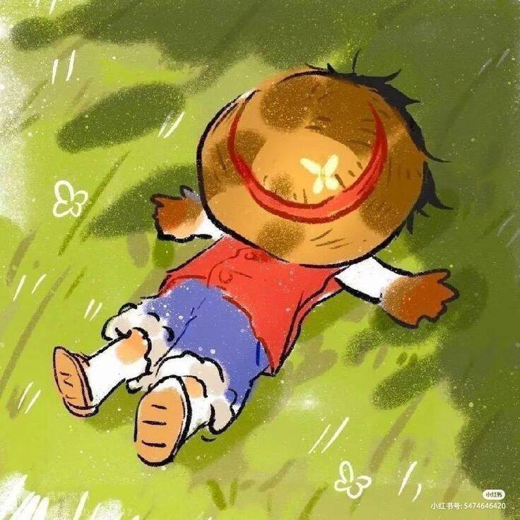 Cute Luffy pfp Profile Picture Relaxing in Nature