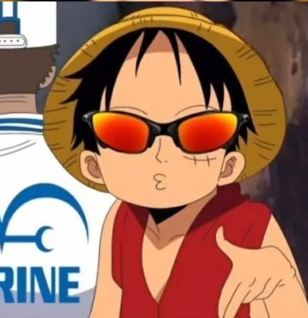 One Piece pfp Profile Picture Cool Young Luffy with Sunglasses