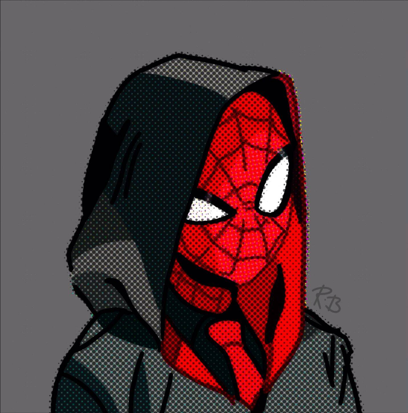 Spider Man pfp Profile Picture with Hoodie and Mask