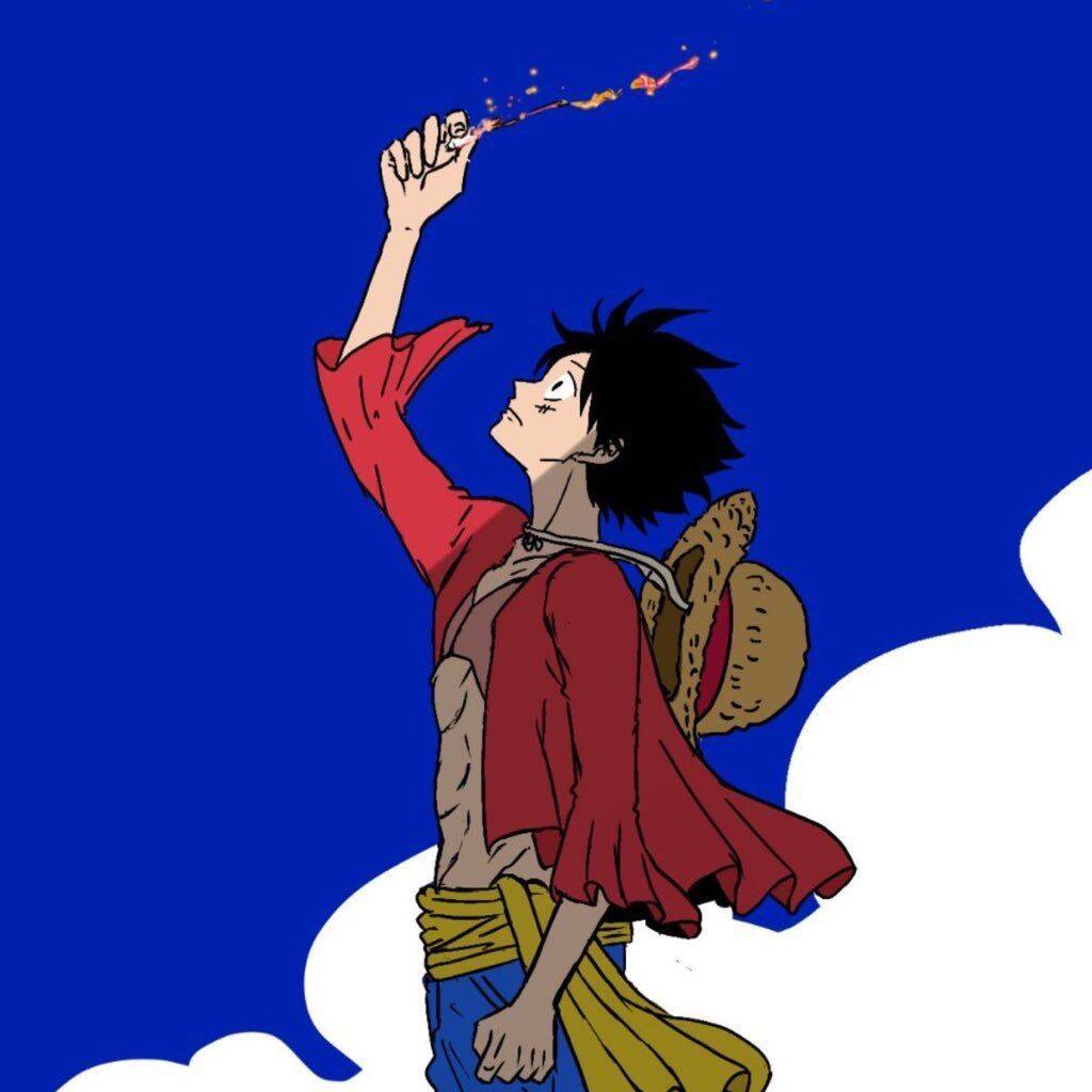 Luffy pfp Profile Picture Fire Power Pose