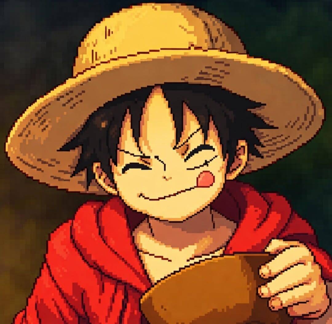One Piece pfp Profile Picture Luffy Smiling with Straw Hat