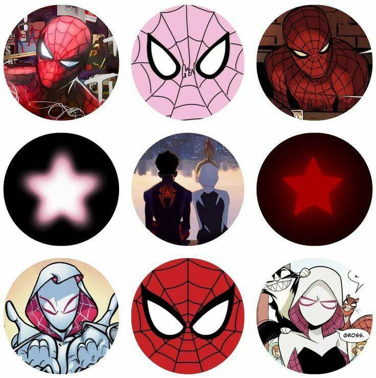 Spider Man pfp Profile Picture Collage of Iconic Spider Verse Characters
