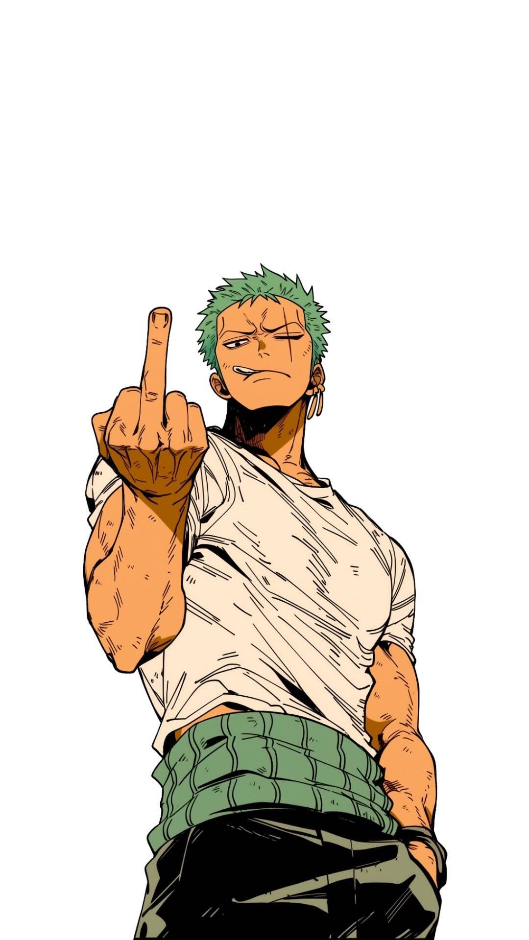 One Piece pfp Profile Picture Zoro Giving a Confident Gesture