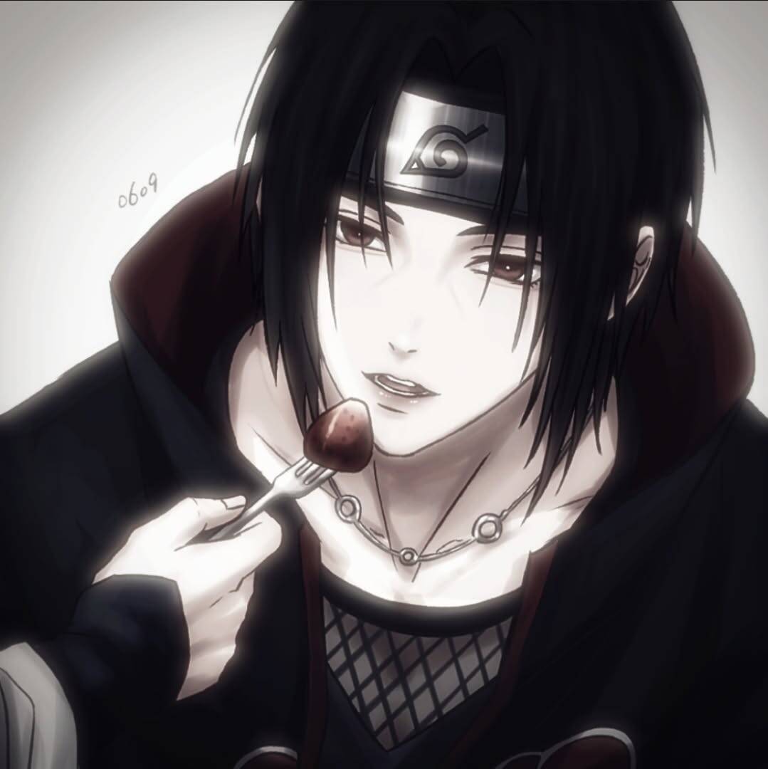 Itachi Uchiha pfp Profile Picture Eating Dessert