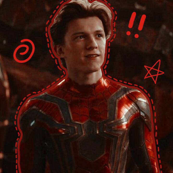 Spiderman pfp Profile Picture in Iron Spider Suit with Excited Expression