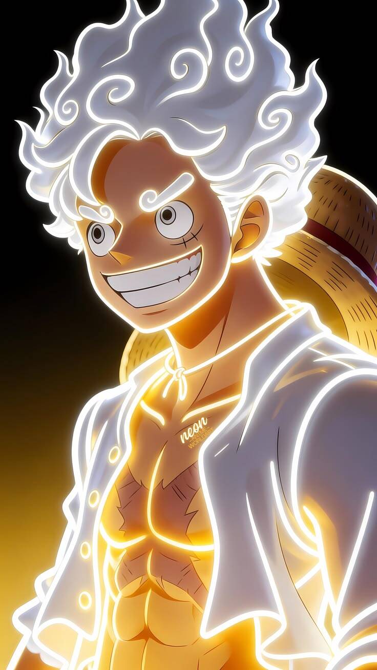 Luffy pfp Profile Picture Gear 5 White Hair Luffy Smiling