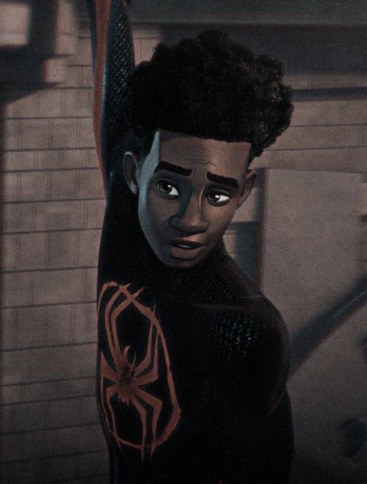 Miles Morales Spiderman pfp Profile Picture Swinging in Action