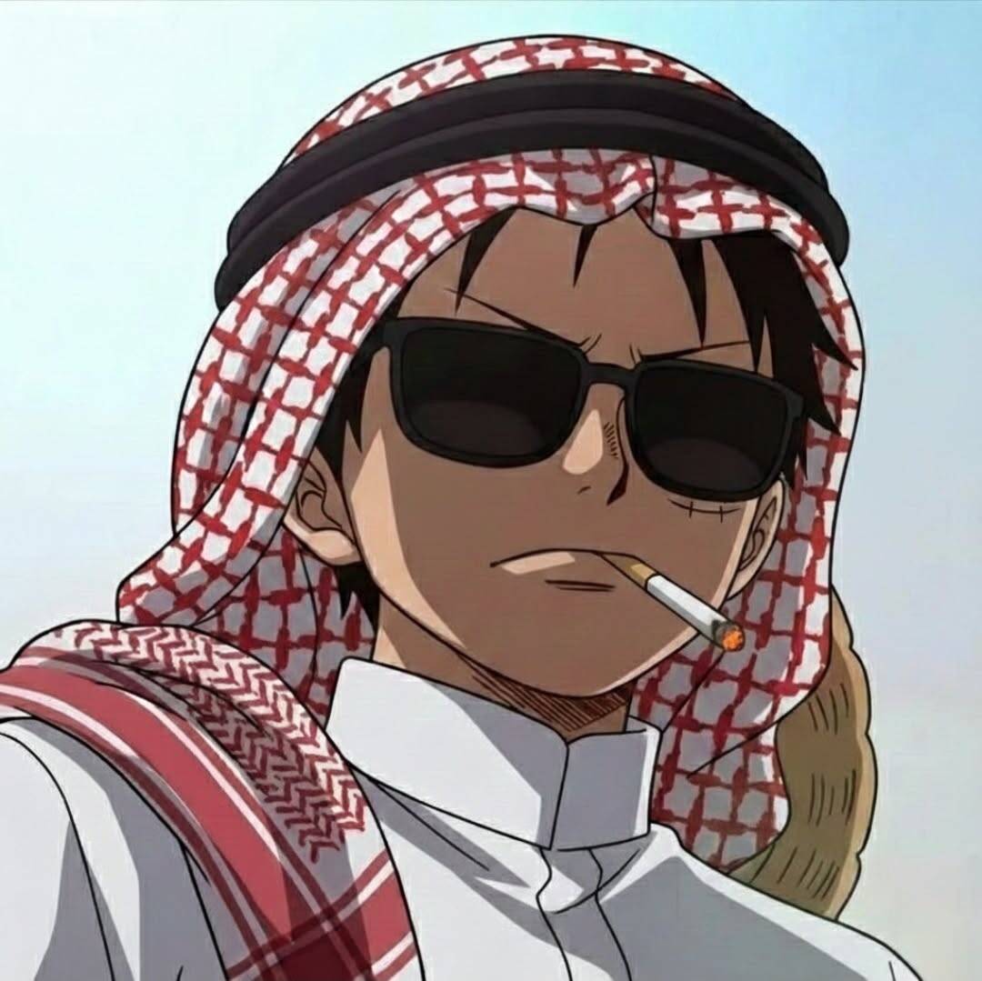 Luffy pfp Profile Picture Cool Sunglasses and Traditional Attire
