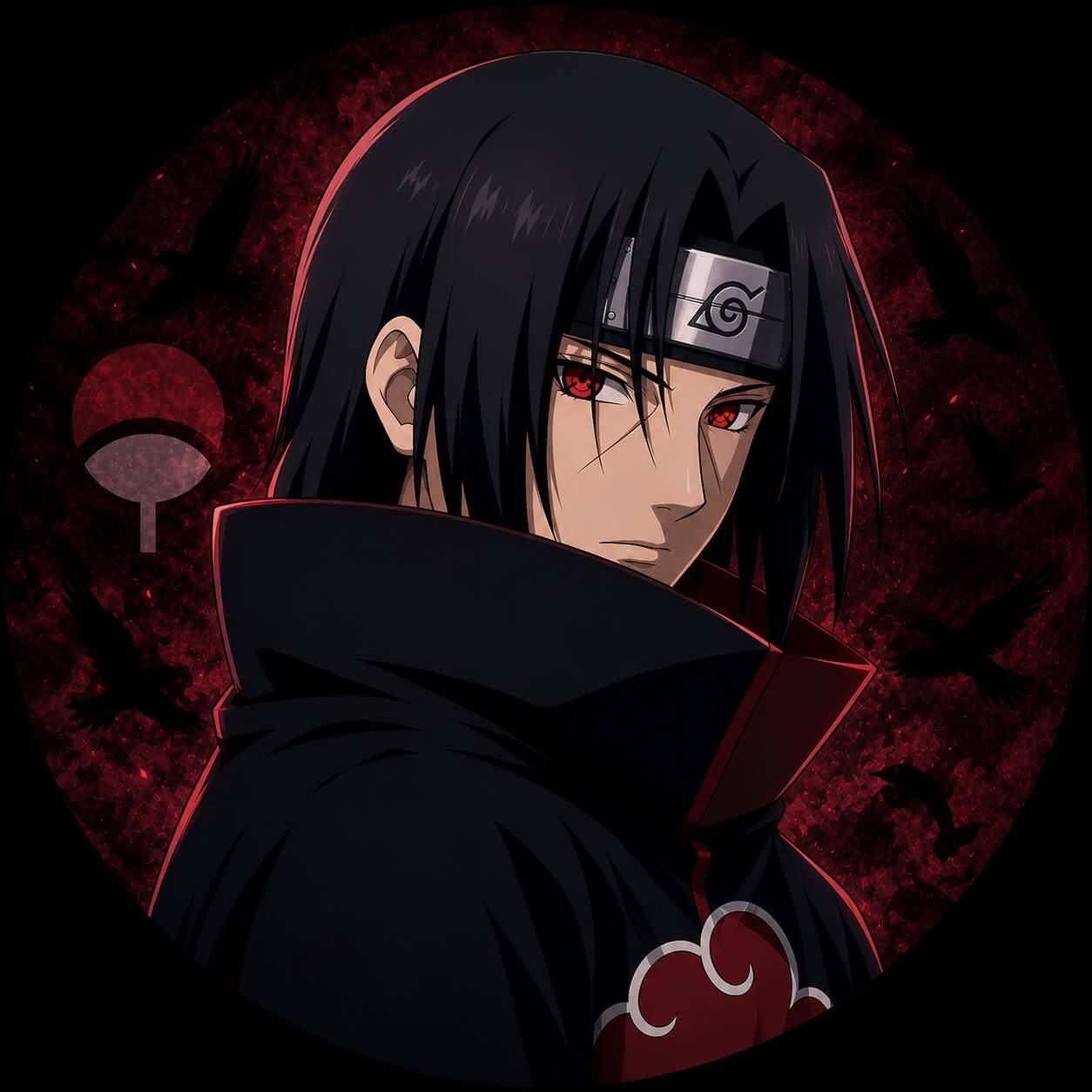 Itachi Uchiha pfp Profile Picture Dark Aesthetic with Sharingan