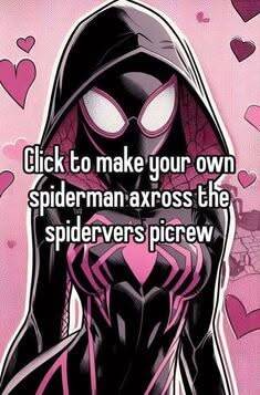 Spiderman pfp Profile Picture with Pink Aesthetic and Heart Background