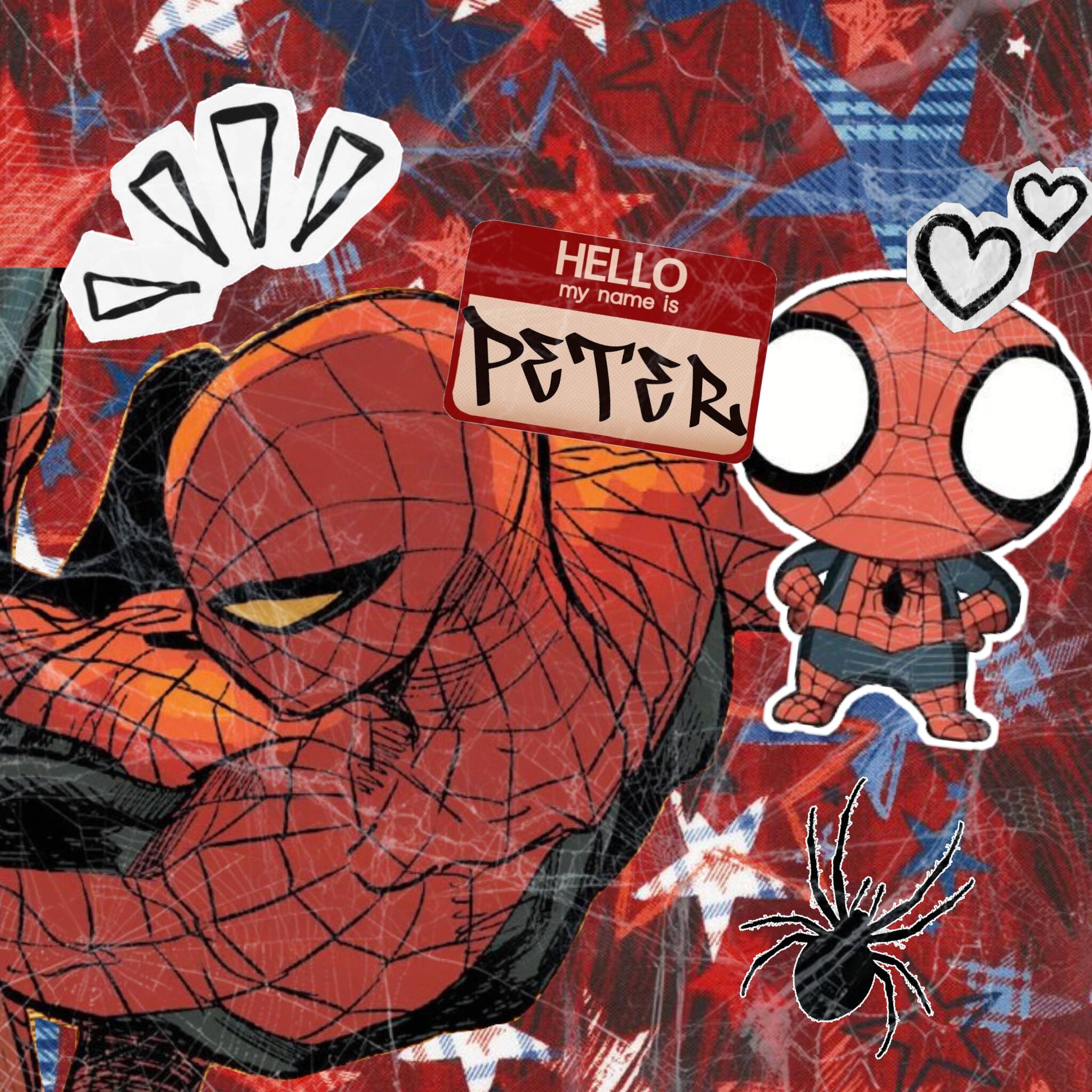 Spiderman pfp Profile Picture with Comic Style Art and Cute Elements