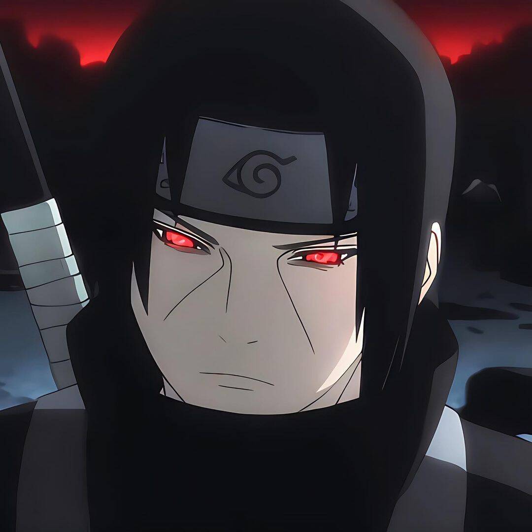Itachi Uchiha pfp Profile Picture Intense Sharingan Eyes