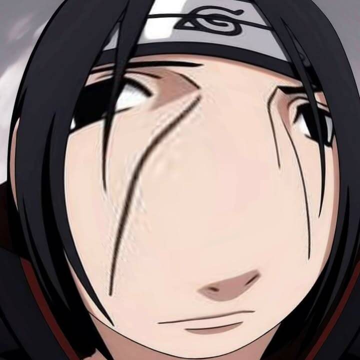 Itachi Uchiha pfp Profile Picture Distorted Art Style