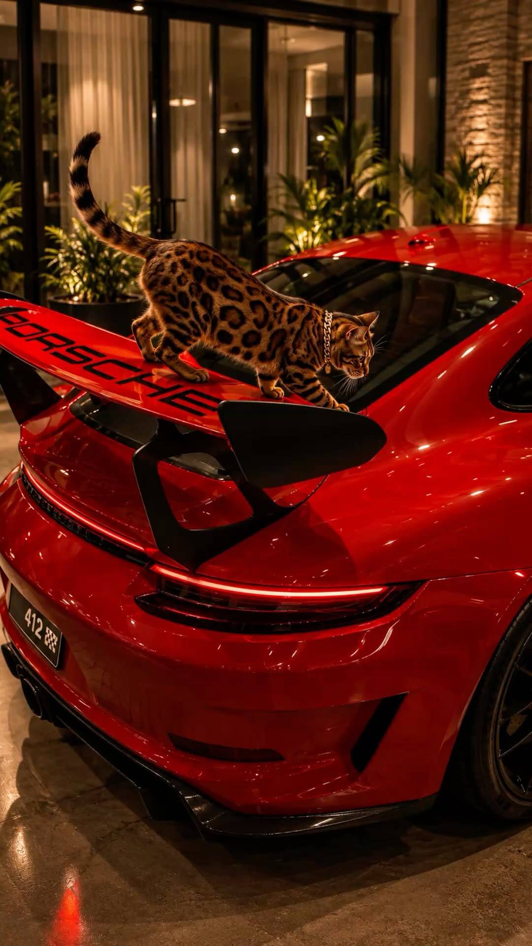 Porsche 911 Car pfp Profile Picture with Cat