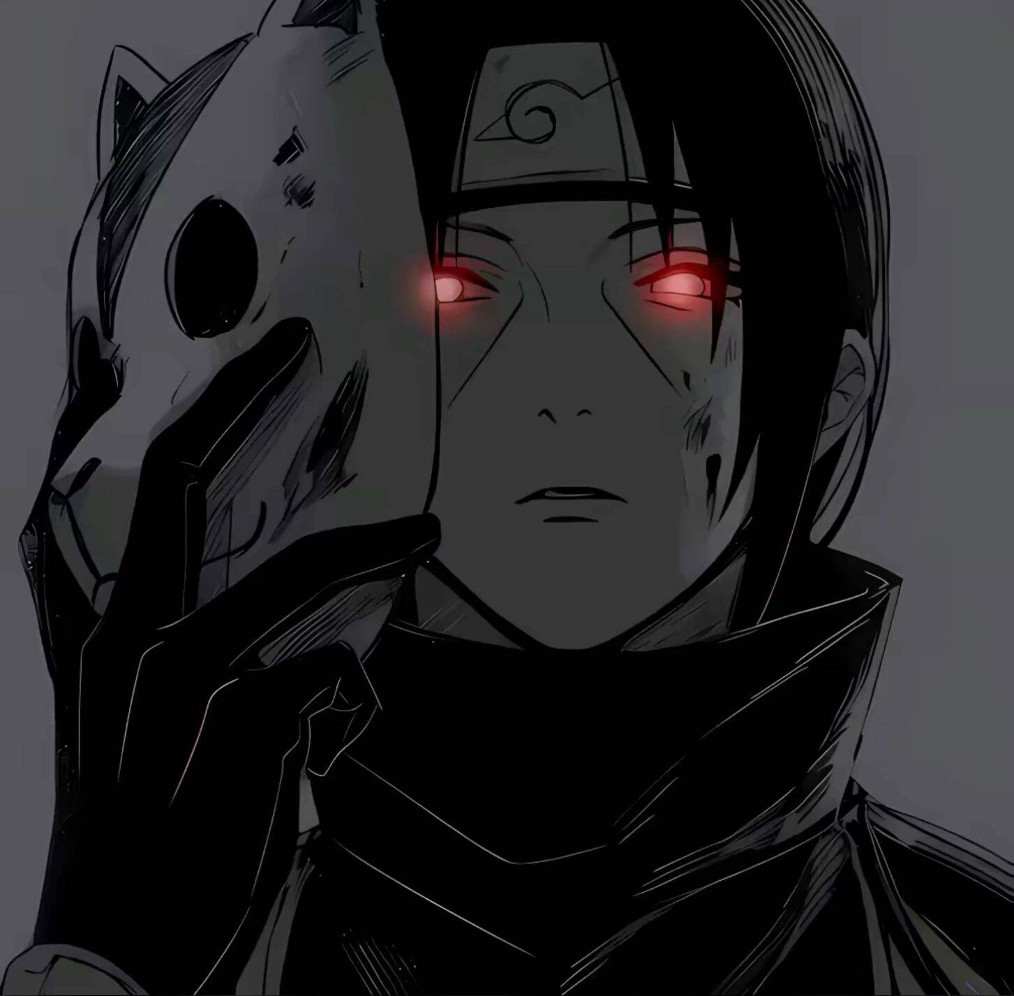 Itachi Uchiha pfp Profile Picture Mask and Sharingan Eyes