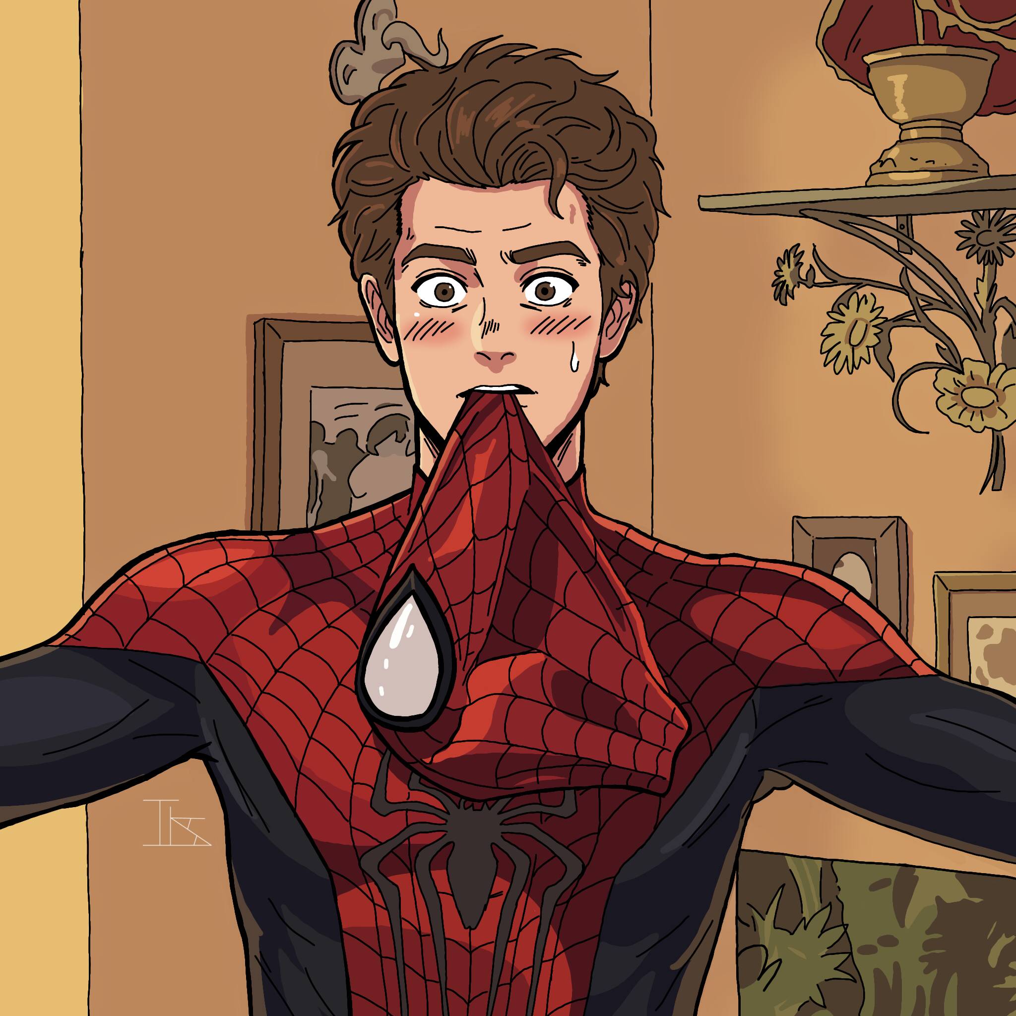 Spiderman pfp Profile Picture with Surprised Expression
