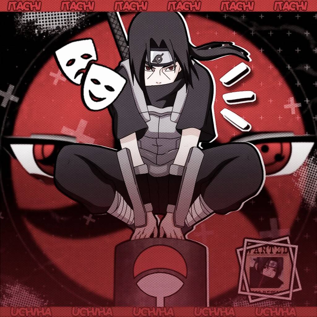 Itachi Uchiha pfp Profile Picture Sitting in Front of Sharingan