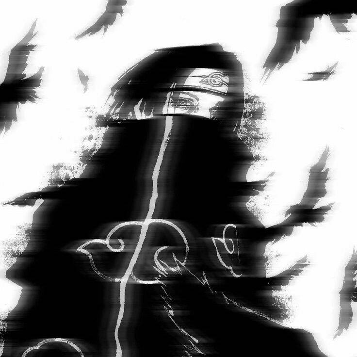 Itachi Uchiha pfp Profile Picture Black and White Aesthetic