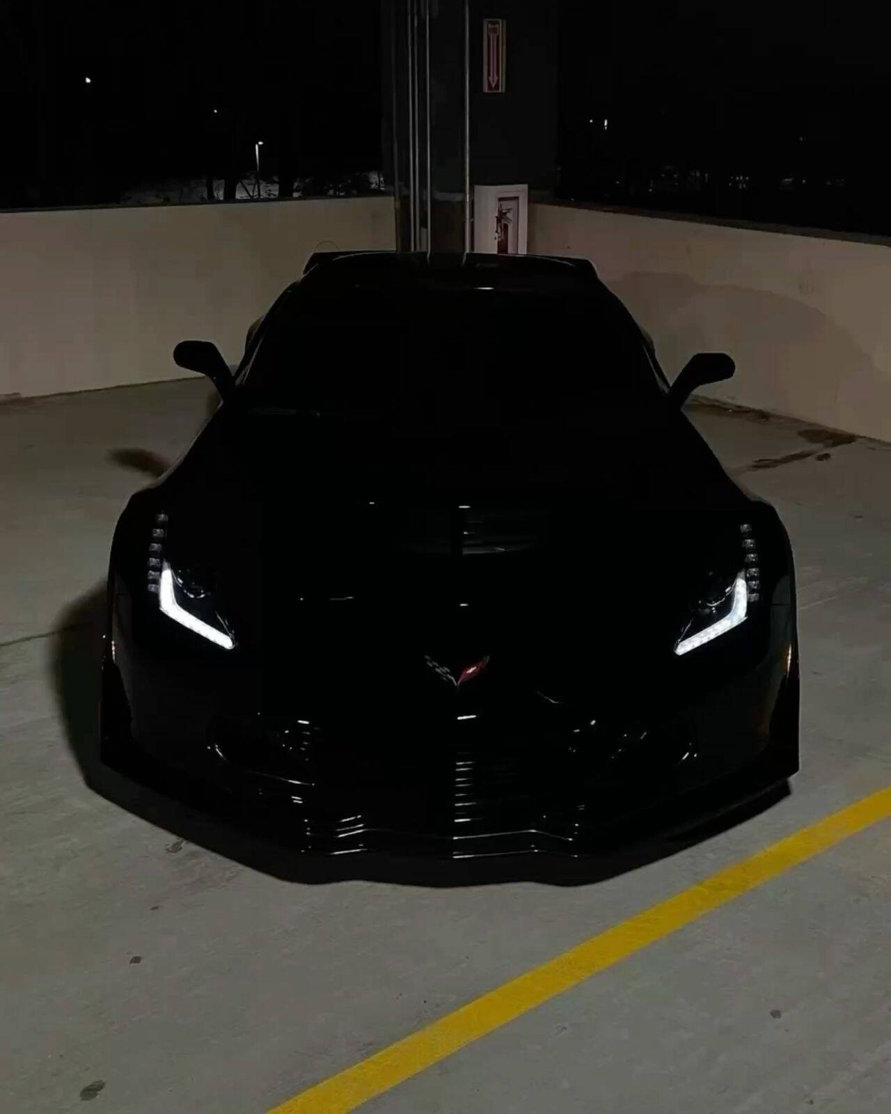 Car pfp Profile Picture Black Corvette C7 Stingray