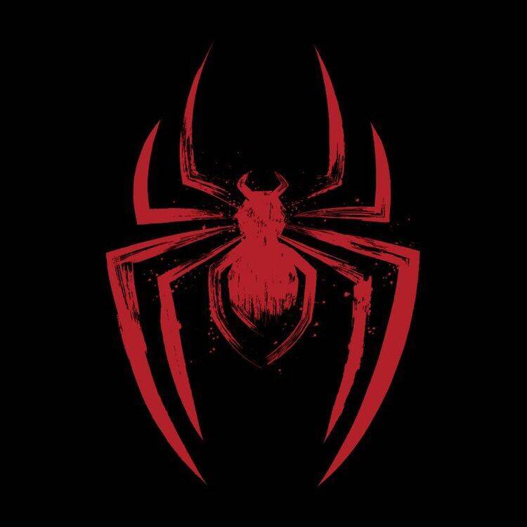 Spiderman pfp Profile Picture Red Spider Emblem on Black Background