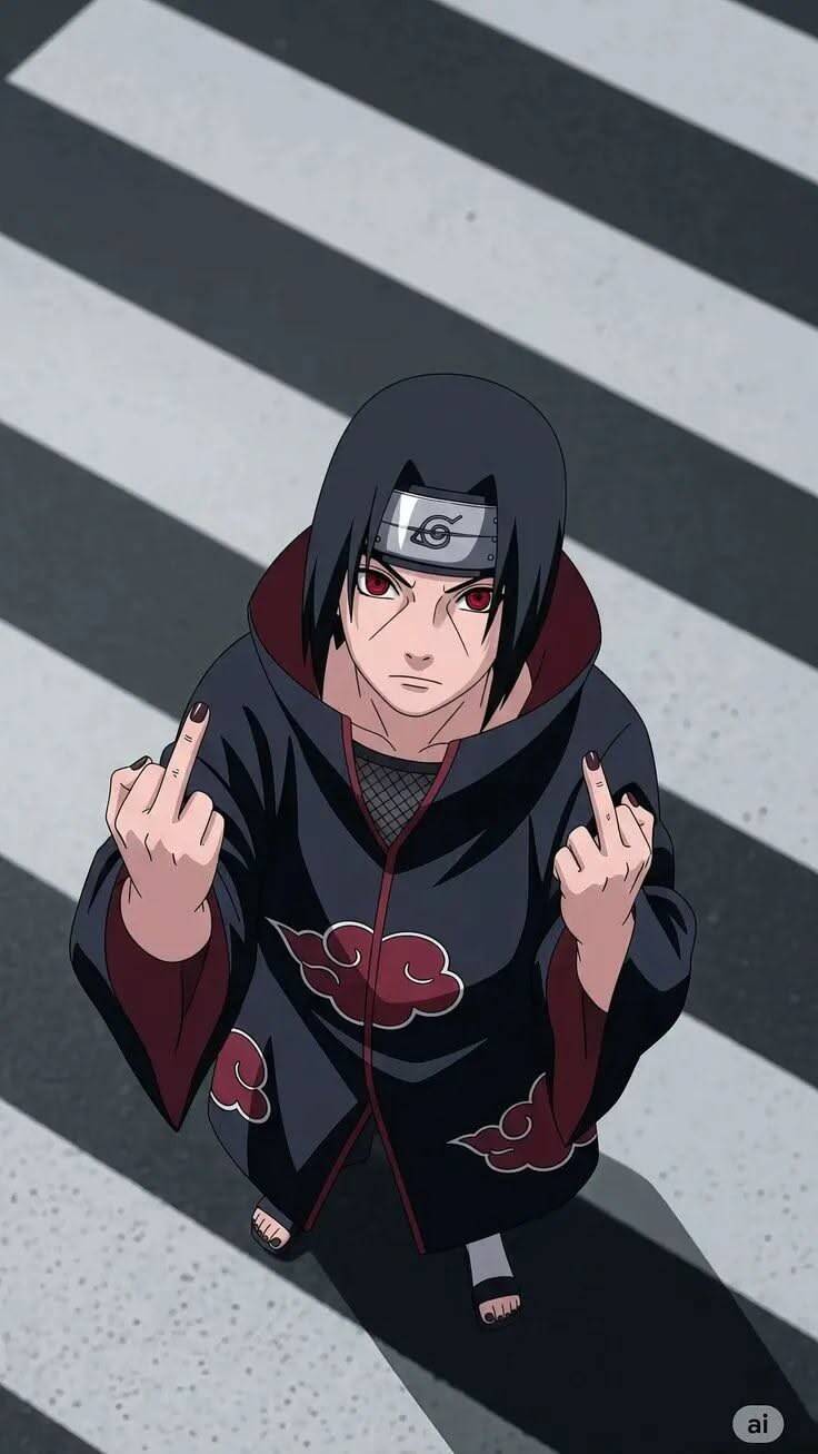 Itachi Uchiha pfp Profile Picture Giving the Finger