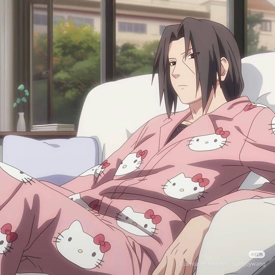 Itachi Uchiha pfp Profile Picture Relaxing in Cute Pajamas