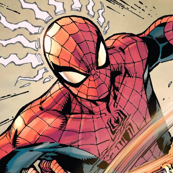 Spiderman pfp Profile Picture in Action Pose with Web