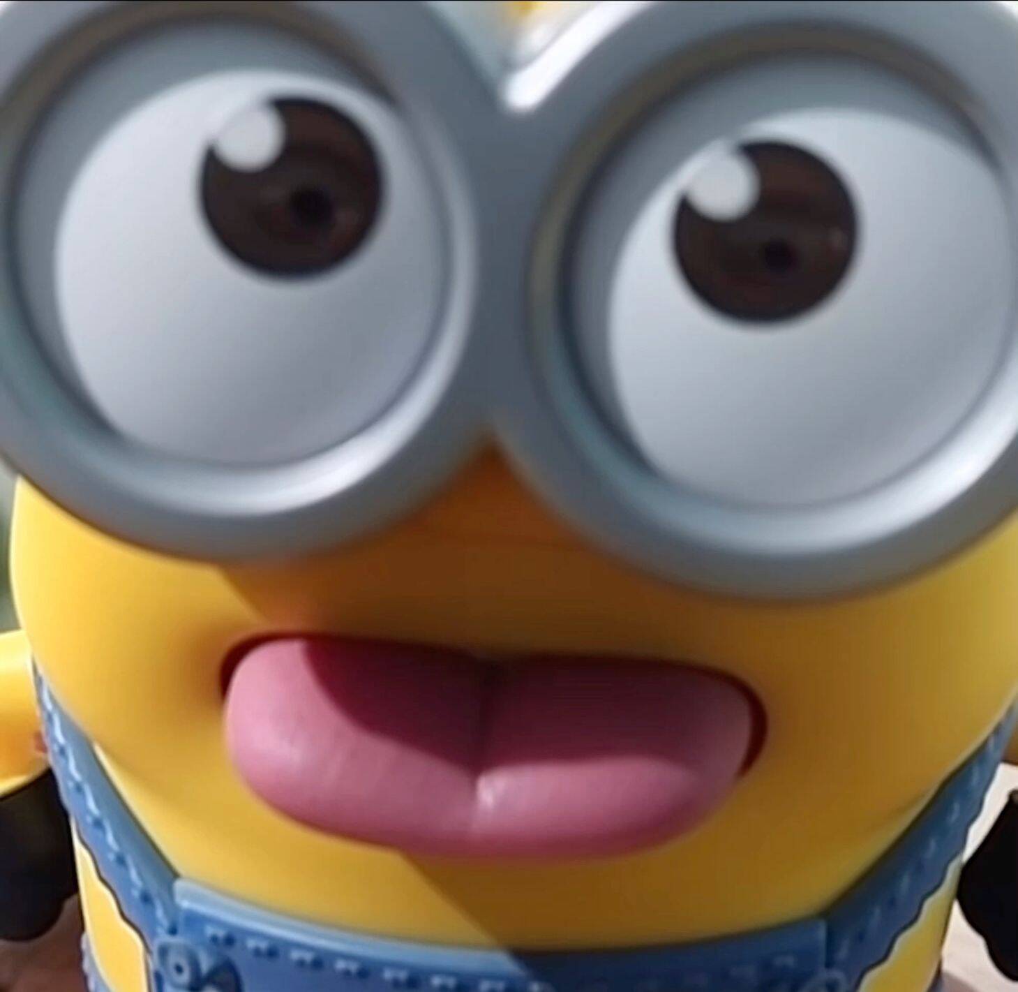 Minion pfp Profile Picture Funny Face with Sticking Out Tongue