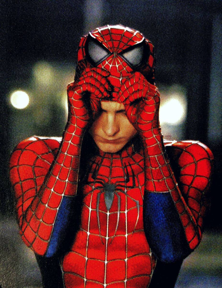 Spiderman pfp Profile Picture with Intense Expression