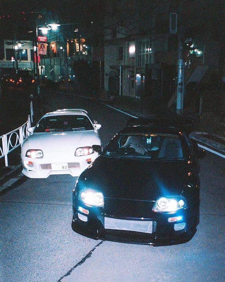 JDM Night Scene Car pfp Profile Picture with Supra