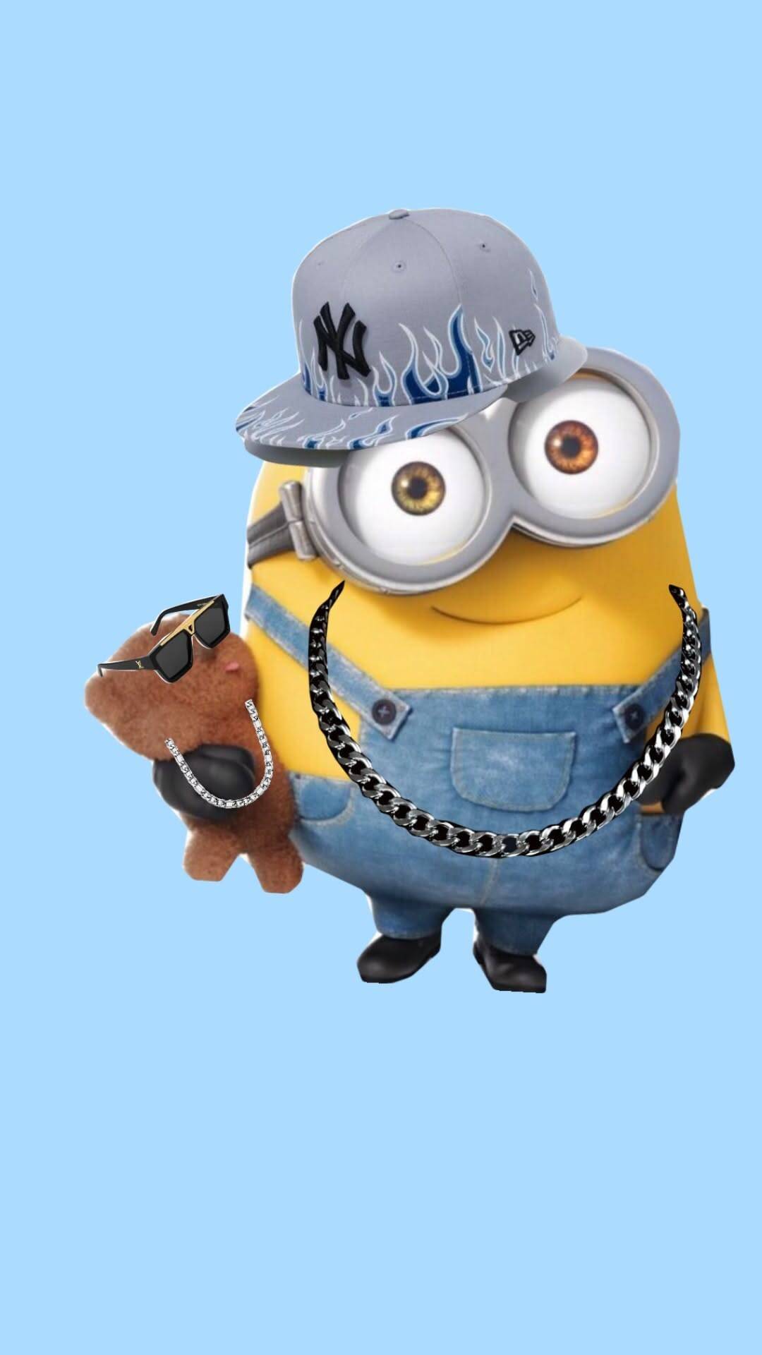 Cool Minion pfp Profile Picture with Hat and Sunglasses