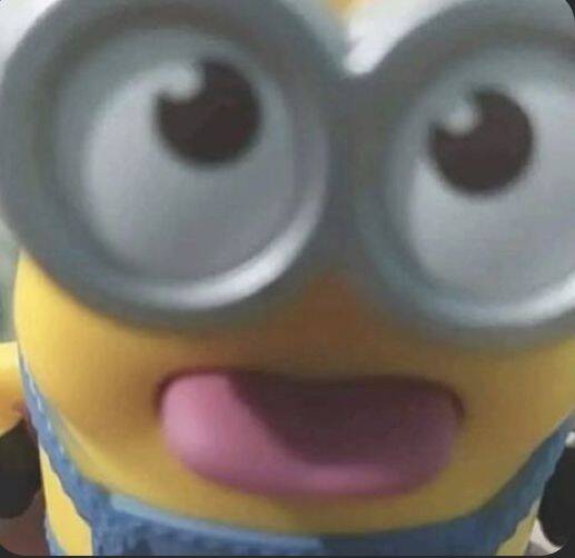 Minion pfp Profile Picture Funny Face with Sticking Tongue Out