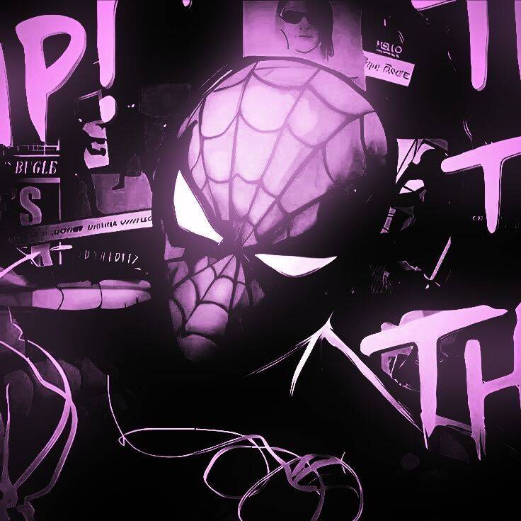 Spiderman pfp Profile Picture Dark Purple Aesthetic with Mask On