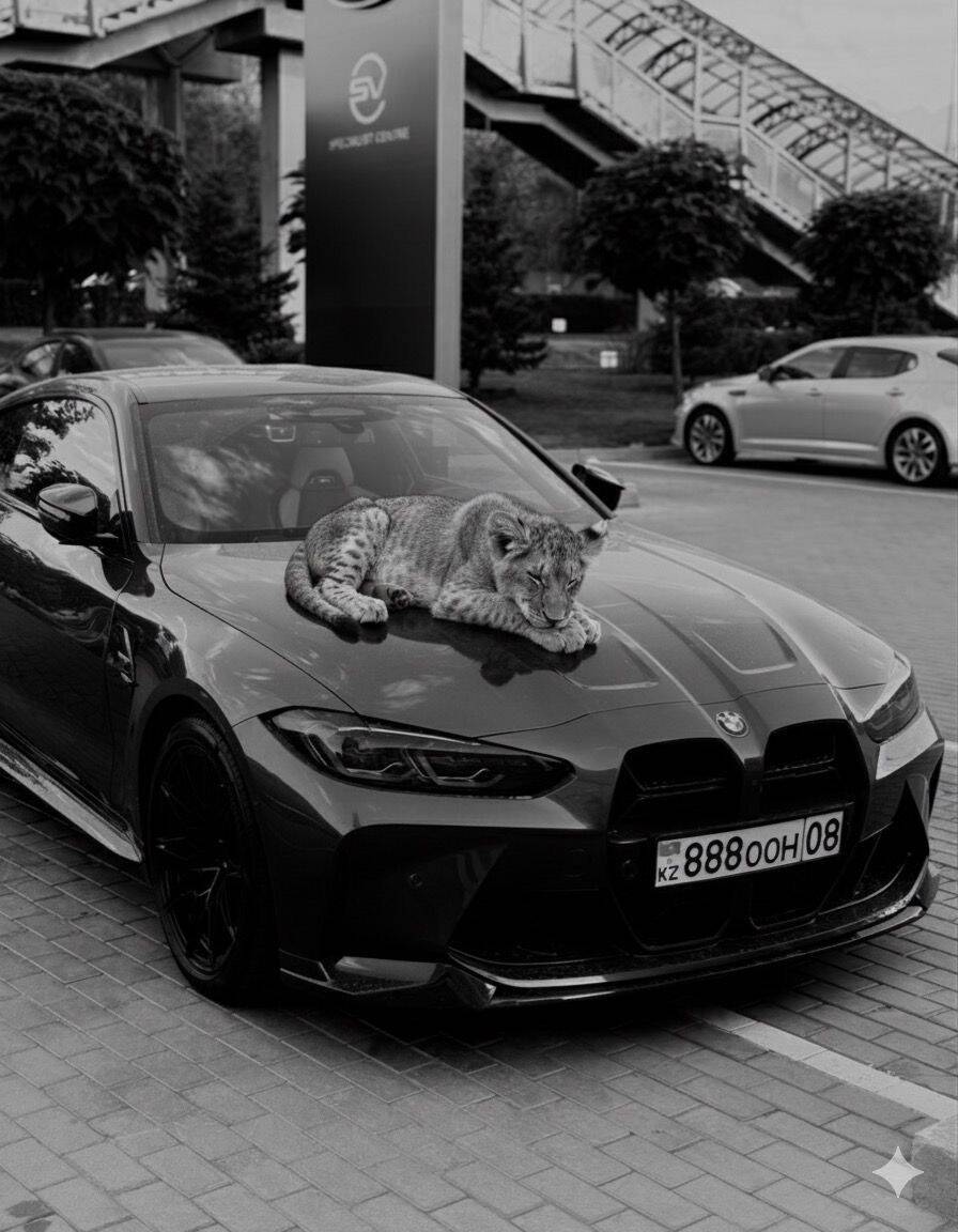 BMW M3 Black with a Leopard Car pfp Profile Picture