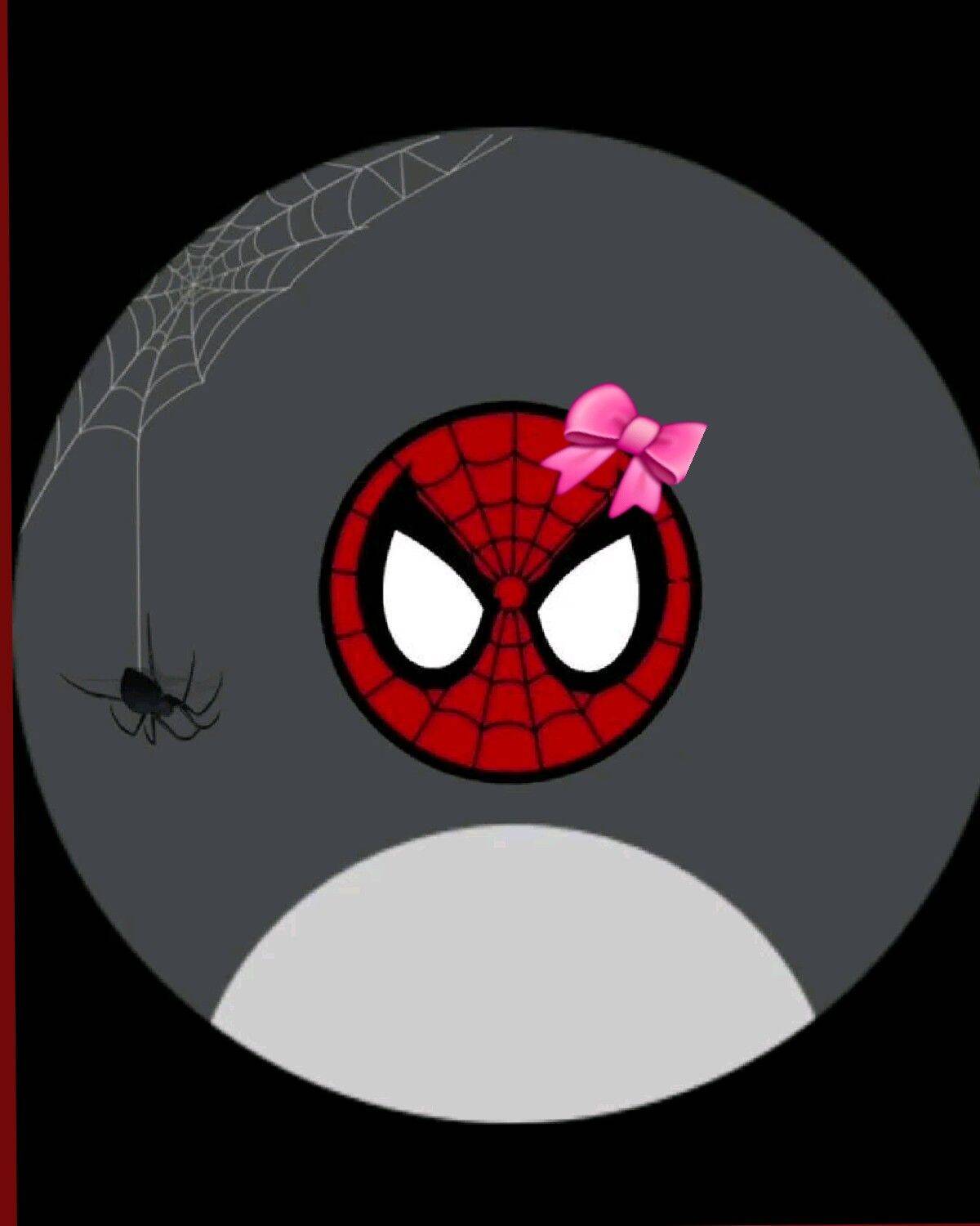 Cute Aesthetic Spiderman pfp Profile Picture with Pink Bow