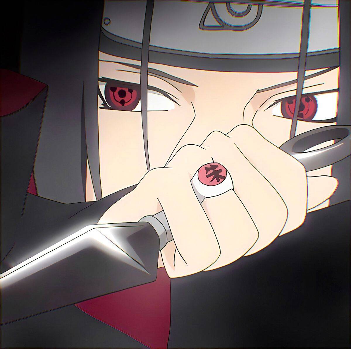 Itachi Uchiha pfp Profile Picture with Sharingan Eyes