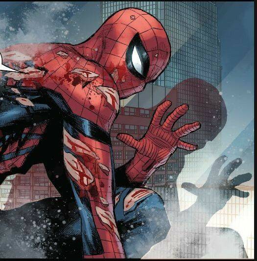 Spiderman pfp Profile Picture in Action with Battle Damage