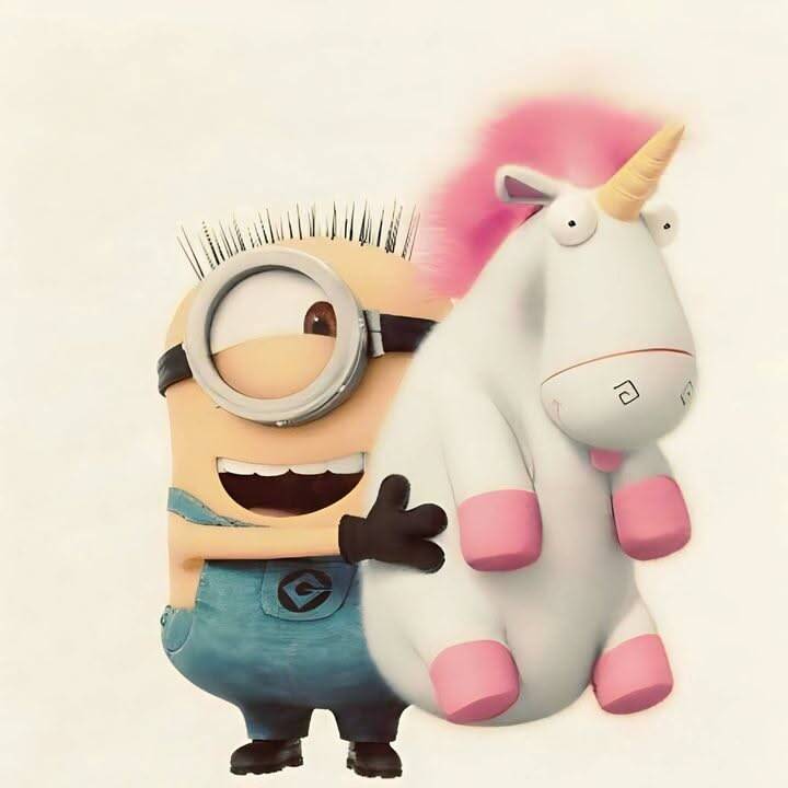 Minion pfp Profile Picture Bob with Unicorn Plush Toy