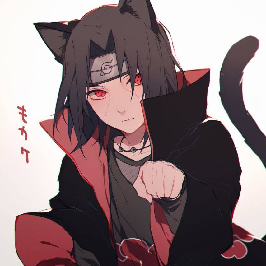Itachi Uchiha pfp Profile Picture with Cat Ears