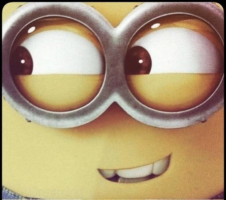 Minion pfp Profile Picture Cute Grinning Minion with Glasses