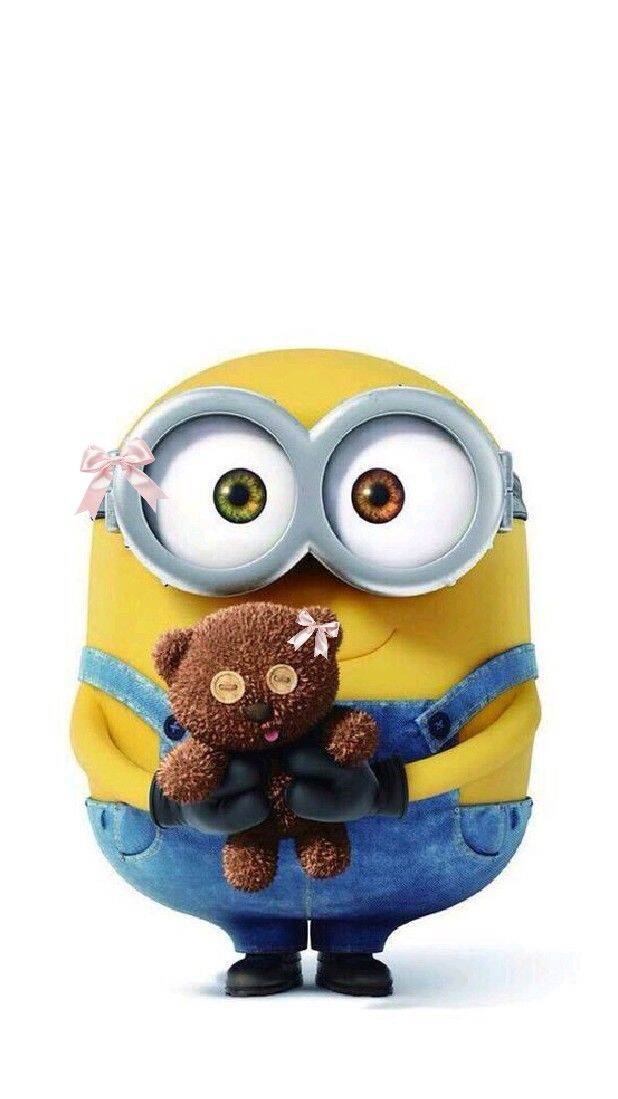 Minion pfp Profile Picture Cute Minion Holding Teddy Bear