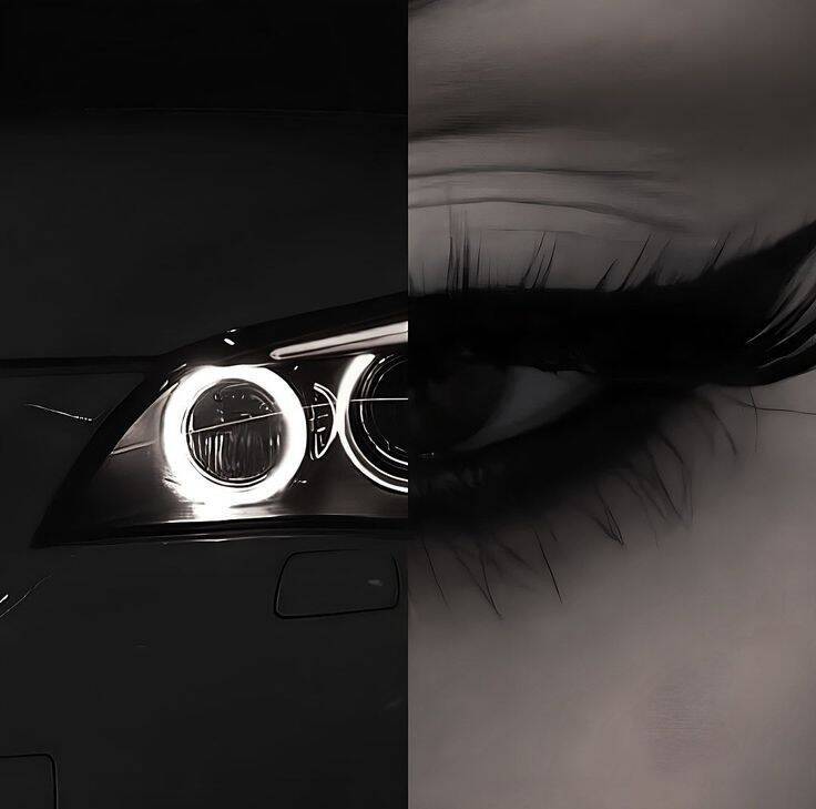 Stylish Car pfp Profile Picture with Eye Catching Headlight Design