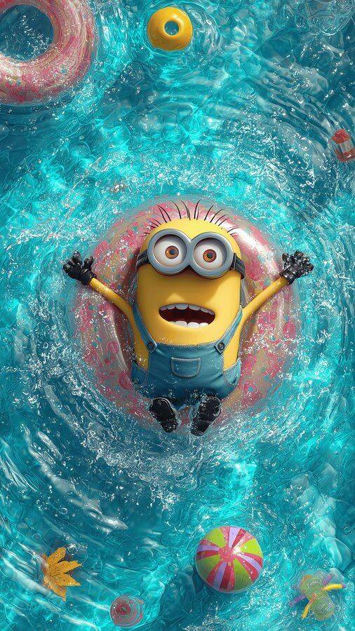 Minion pfp Profile Picture Swimming in Pool