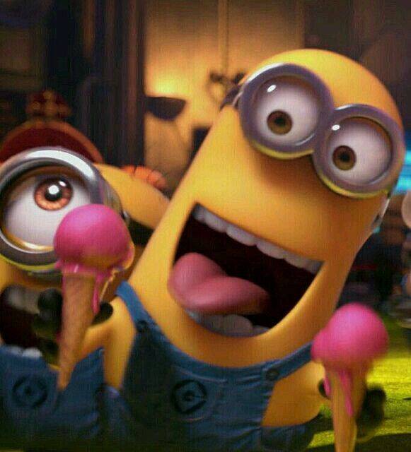 Minion pfp Profile Picture Happy Minion with Ice Cream