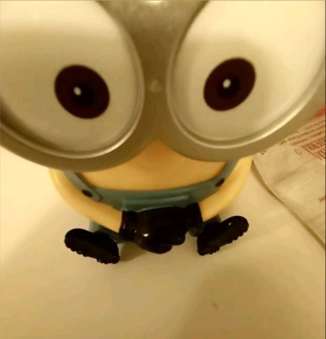 Minion pfp Profile Picture Cute Sitting Minion with Big Eyes