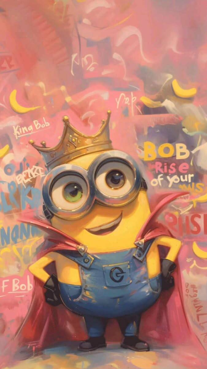 Minion pfp Profile Picture King Bob with Crown and Cape