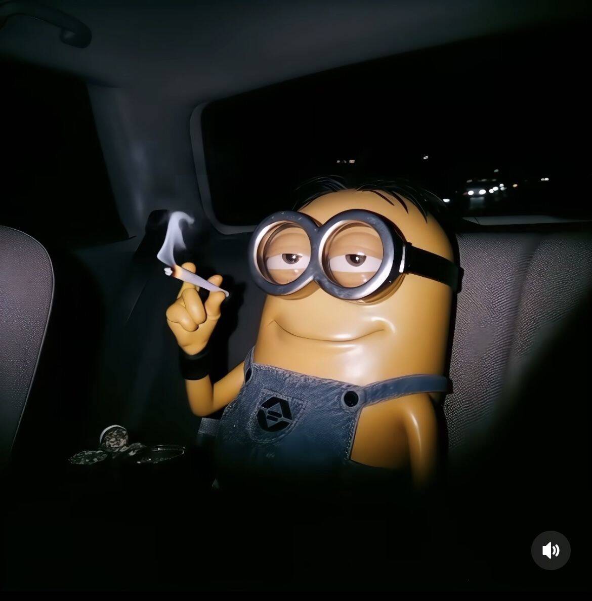 Minion pfp Profile Picture Relaxed Minion with Cigarette